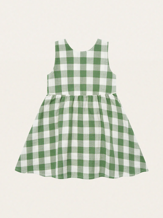 Muślinowa sukienka bez rękawów Dill Gingham