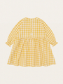 Muślinowa sukienka z długim rękawem Honeycomb Gingham Field