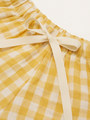 Muślinowe krótkie spodenki Honeycomb Gingham Frill