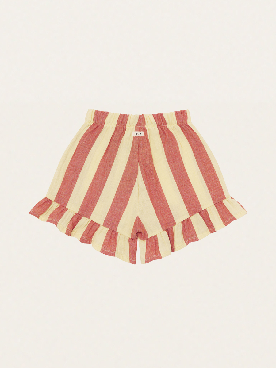Muślinowe krótkie spodenki Tomato Stripes Frill