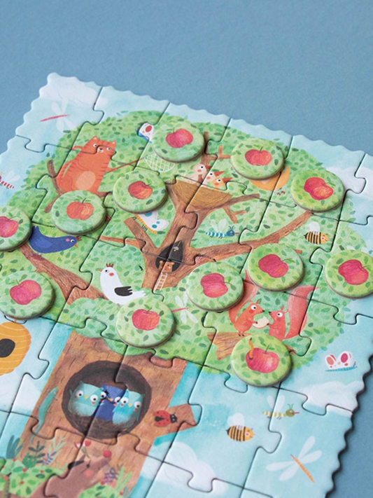 Puzzle kieszonkowe z grą obserwacyjną Jabłonka