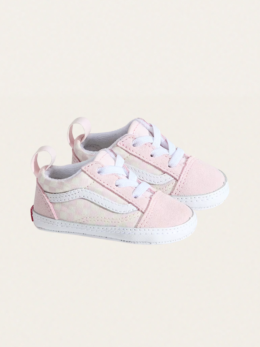 Miękkie buciki niemowlęce Old Skool Crib Checkerboard Pink