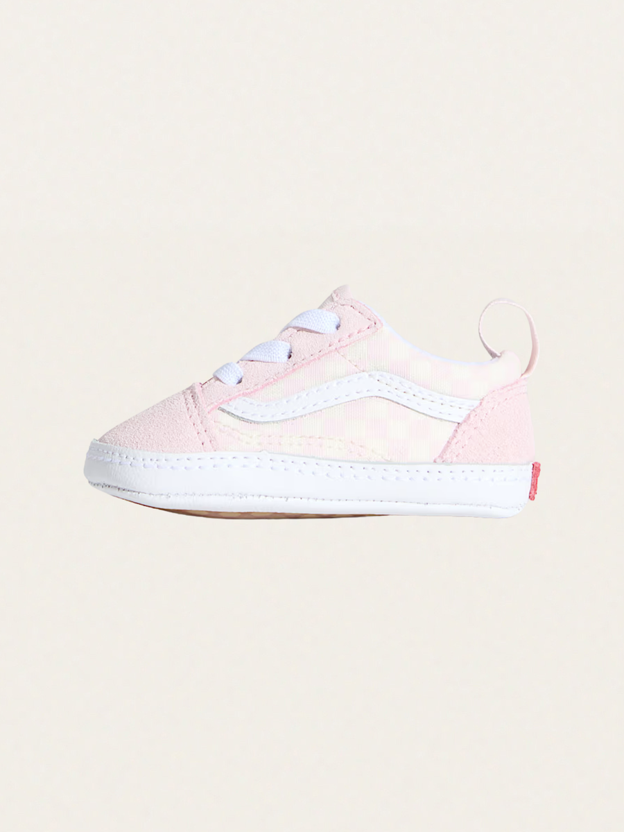Miękkie buciki niemowlęce Old Skool Crib Checkerboard Pink