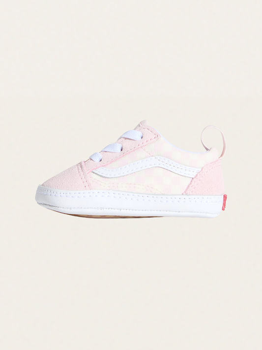 Miękkie buciki niemowlęce Old Skool Crib Checkerboard Pink