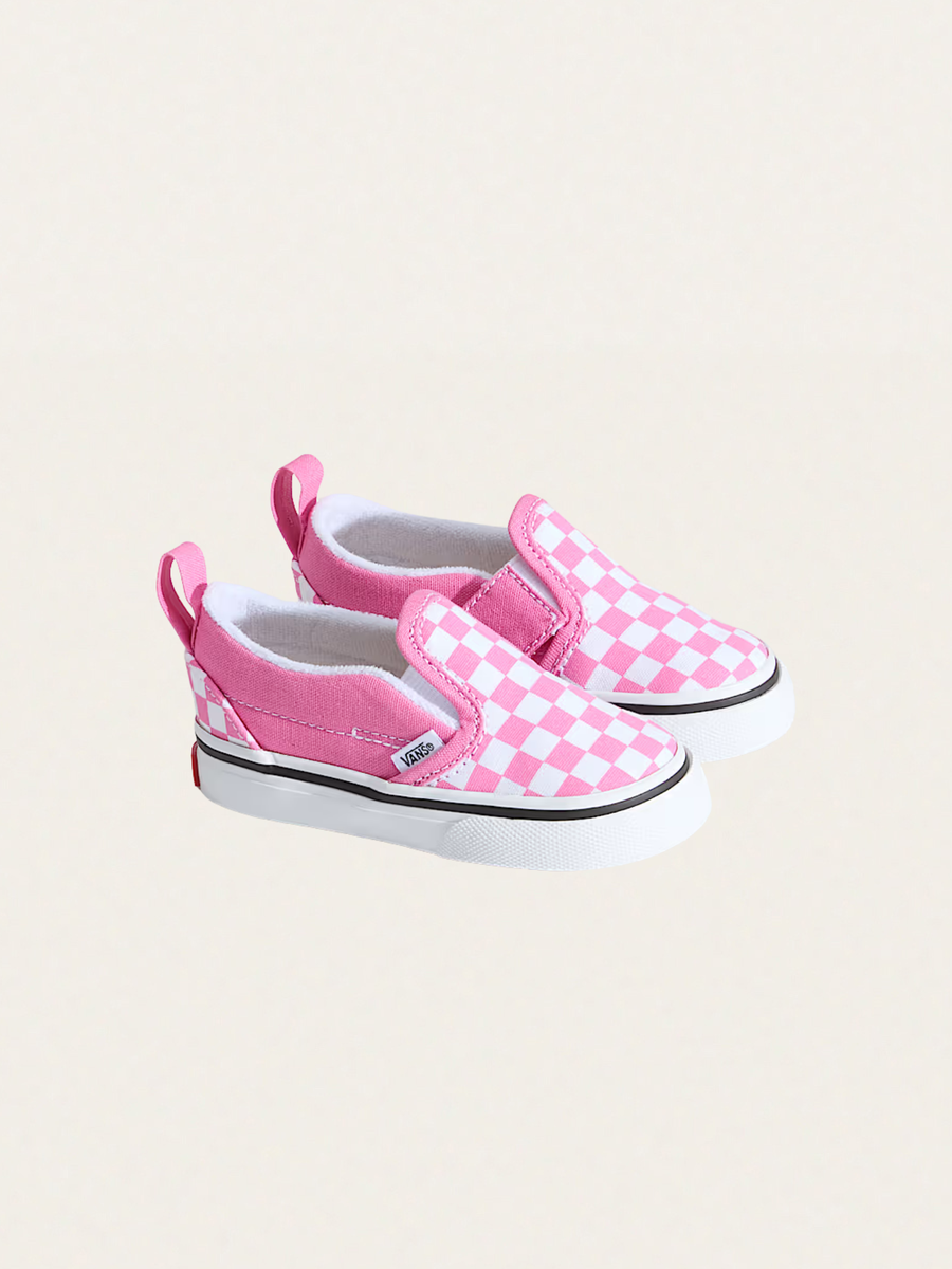 Tenisówki Baby wsuwane Slip-On V Checkerboard Pink