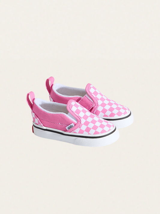 Tenisówki Baby wsuwane Slip-On V Checkerboard Pink