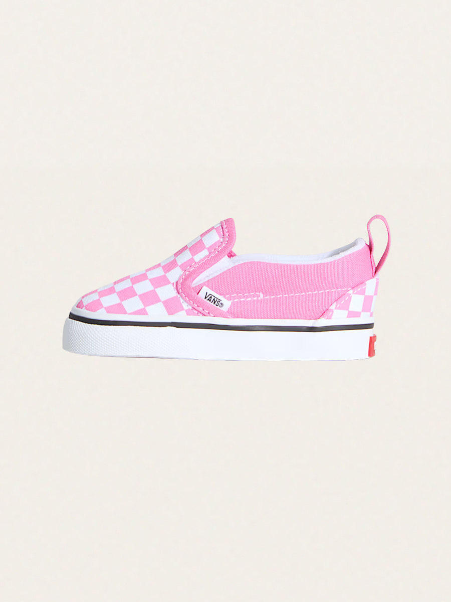 Tenisówki Baby wsuwane Slip-On V Checkerboard Pink