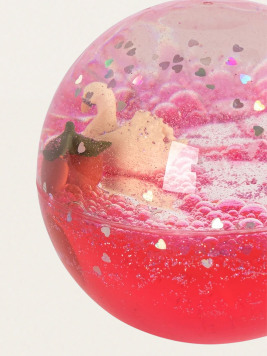 Piłeczka sensoryczna Glitter water ball Cherry