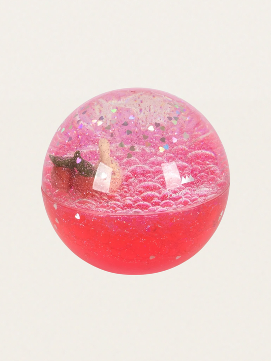 Piłeczka sensoryczna Glitter water ball Cherry