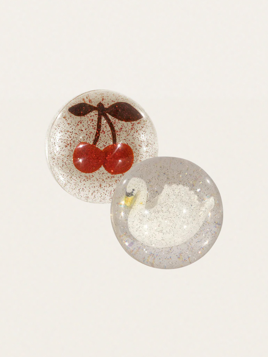 Piłeczki kauczukowe 2 szt. Cherry / Swan