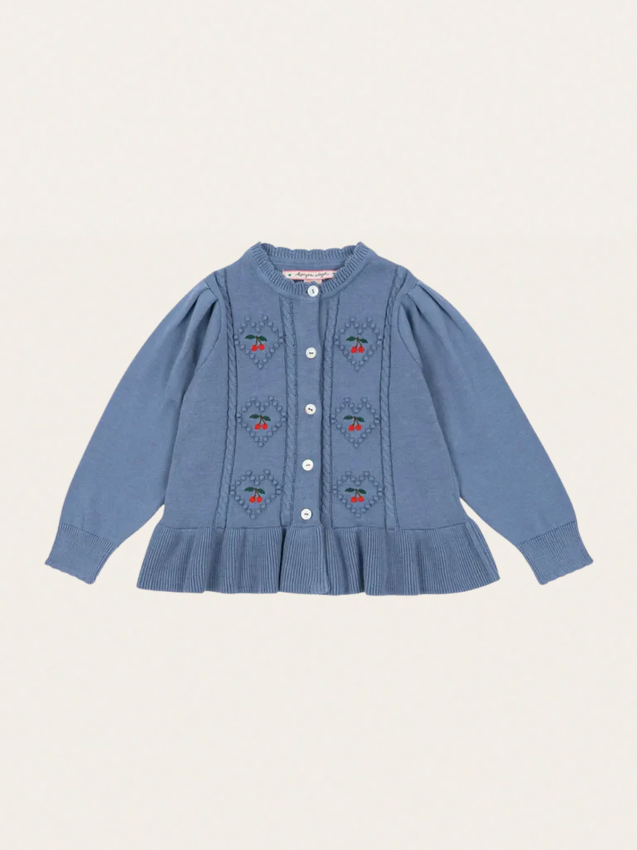 Dzianinowy kardigan Soleil Country Blue