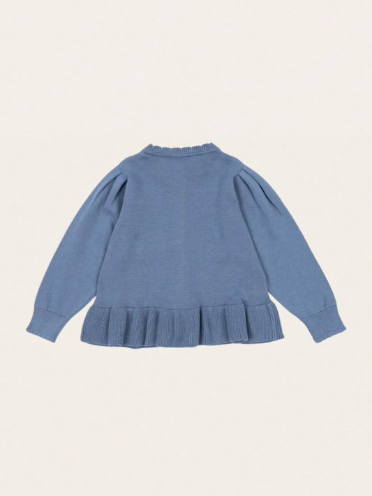 Dzianinowy kardigan Soleil Country Blue