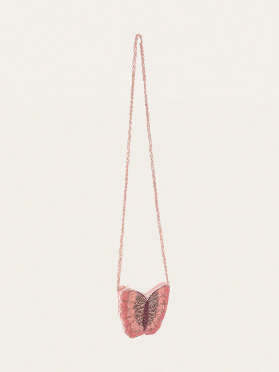 Koralikowa torebka - motyl