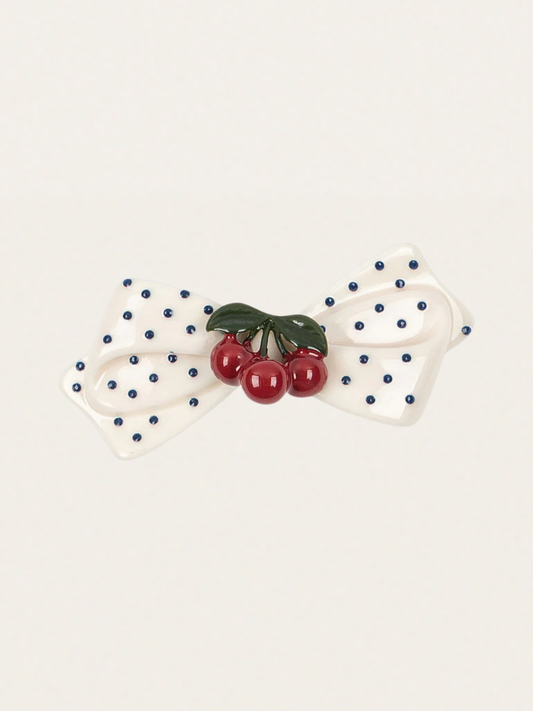 Spinka do włosów - kokarda Cherry Dot