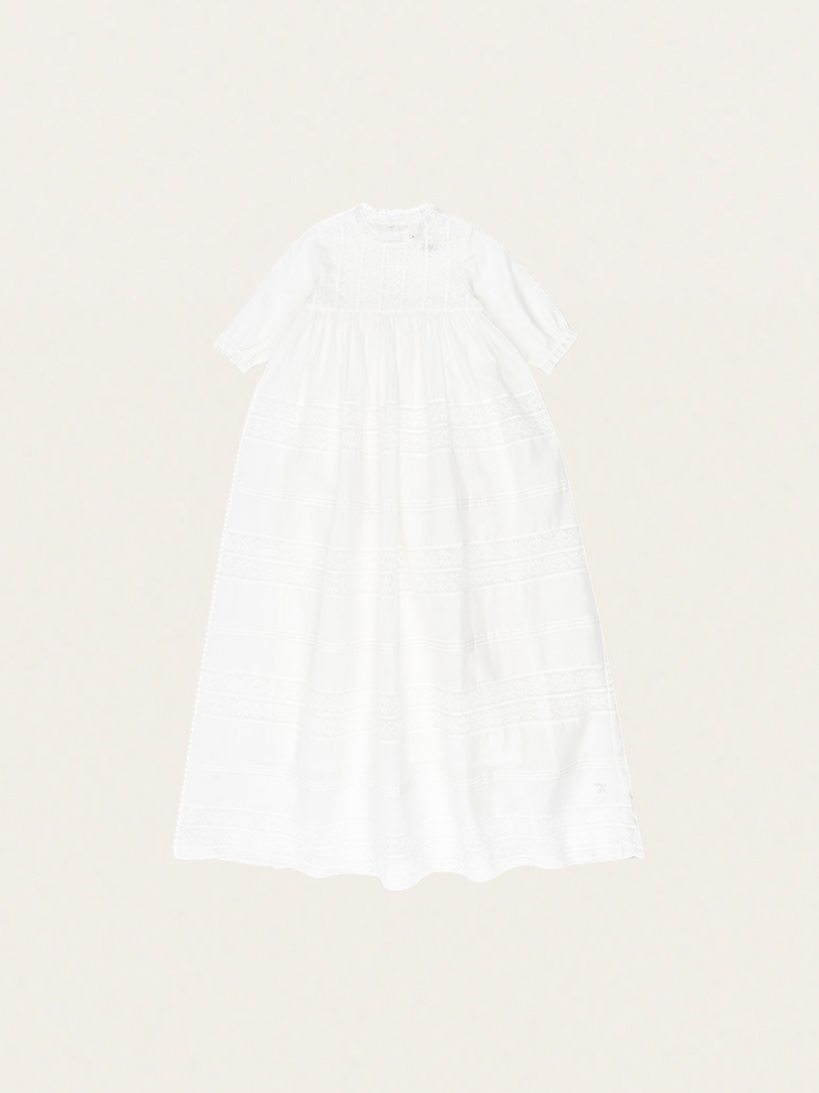 Sukienka z bawełny organicznej do chrztu Bambina
