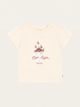 Bawełniany T-shirt z bufiastymi rękawami Famo