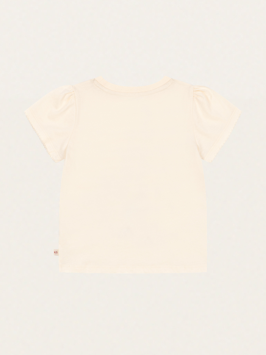 Bawełniany T-shirt z bufiastymi rękawami Famo