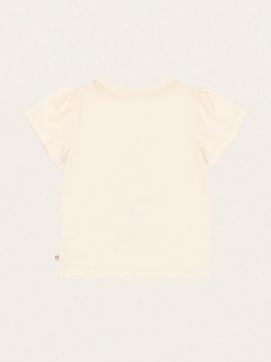 Bawełniany T-shirt z bufiastymi rękawami Famo