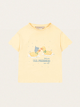 Bawełniany T-shirt z lnem Era