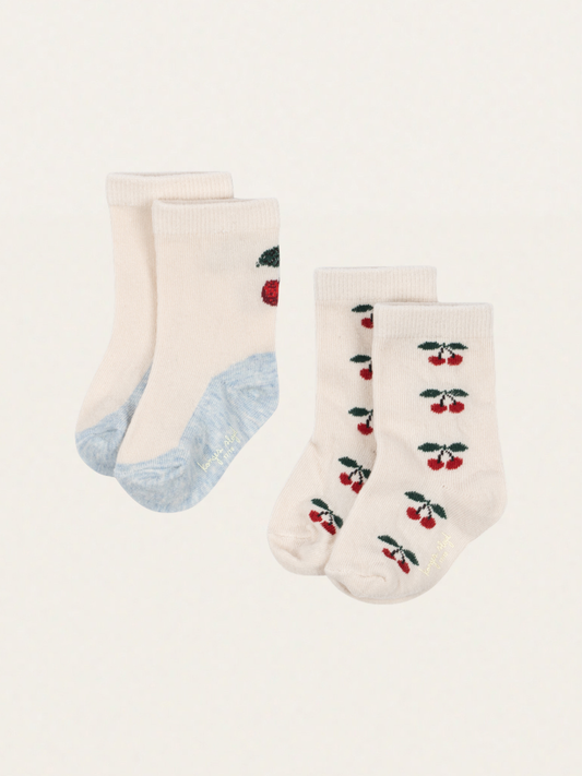 Bawełniane skarpetki Jacquard Cherry 2-pak