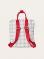 Plecak z bawełny organicznej Plaid Sky Blue