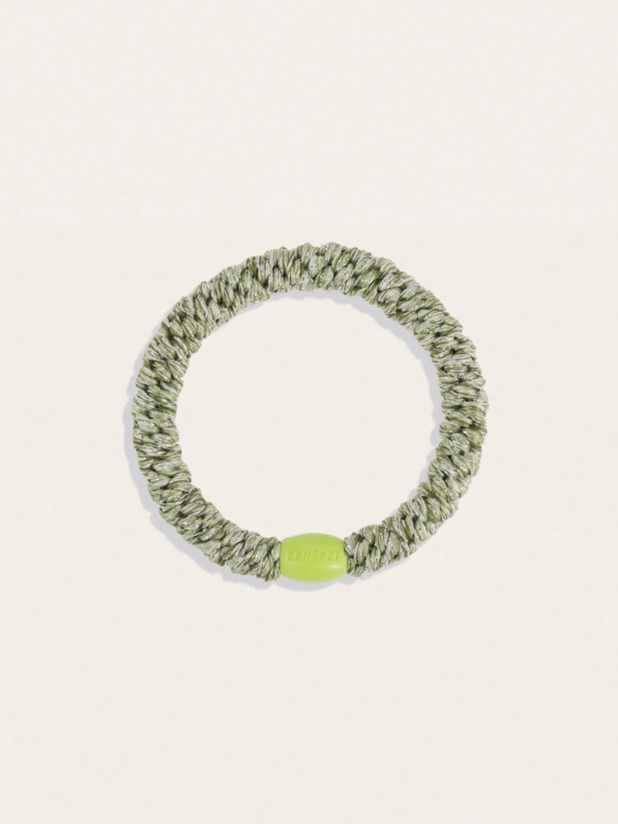 Gumka do włosów KKNEKKI - Sparkling green glitter