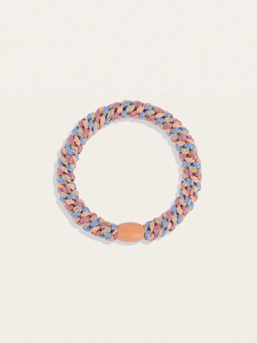 Gumka do włosów KKNEKKI - Mix Peach blue glitter