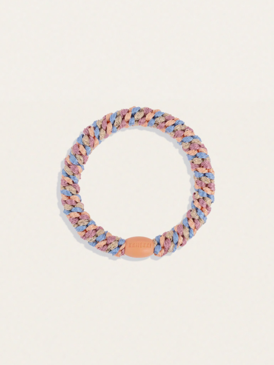 Gumka do włosów KKNEKKI - Mix Peach blue glitter