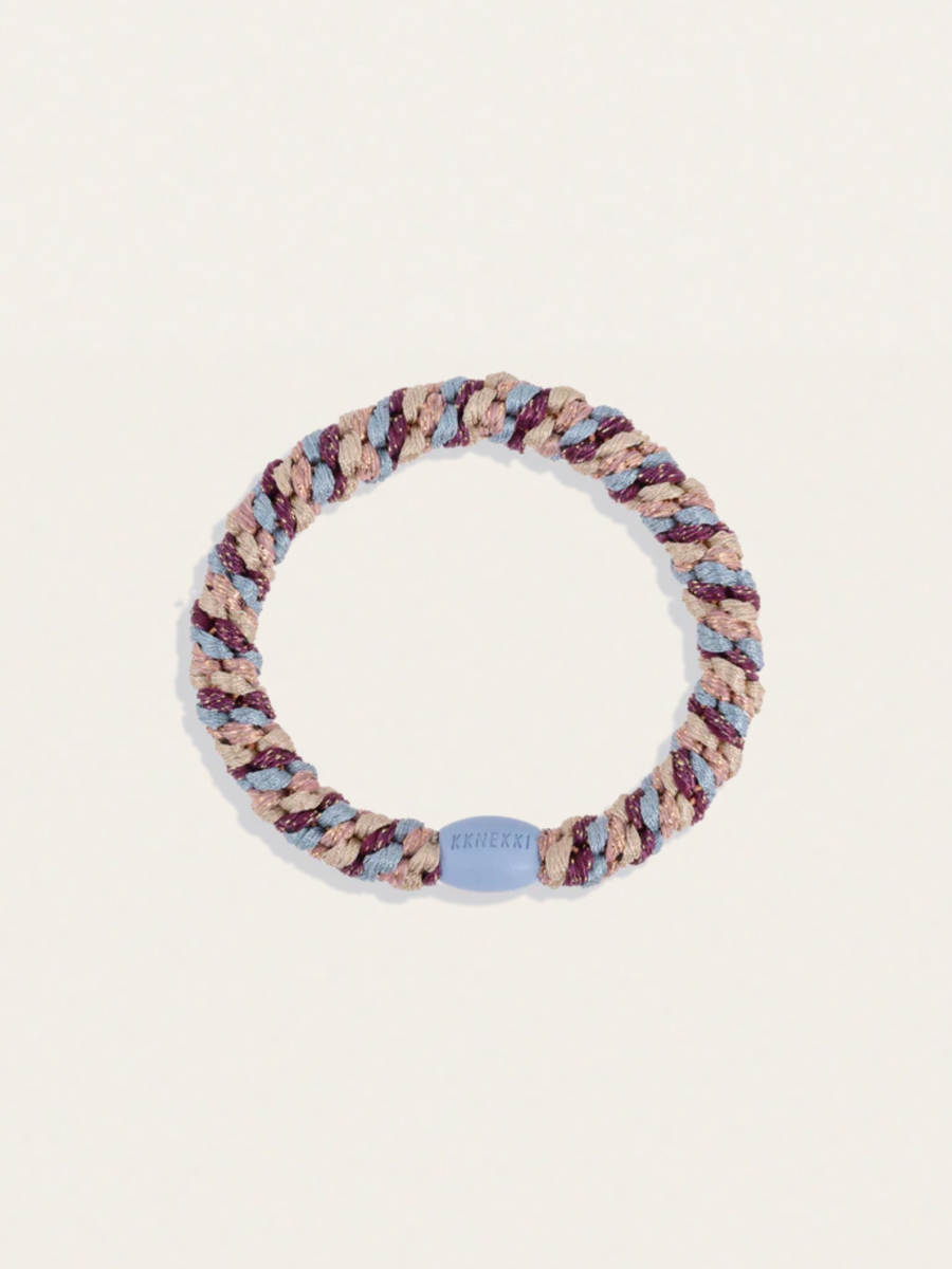 Gumka do włosów KKNEKKI - Mix Light blue grape glitter