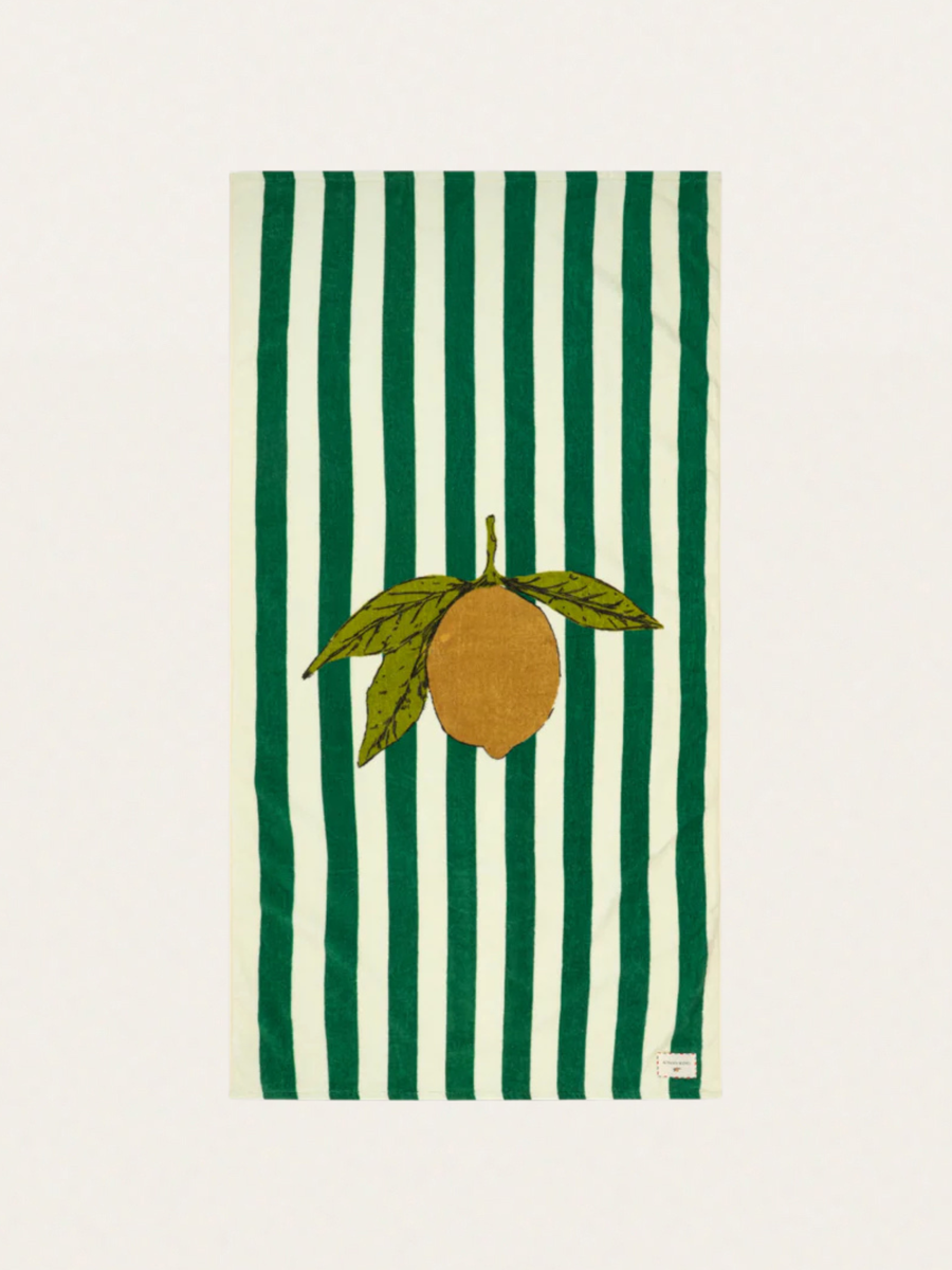 Ręcznik plażowy z bawełny organicznej Antique Stripe