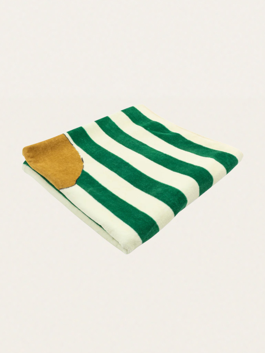 Ręcznik plażowy z bawełny organicznej Antique Stripe