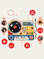 Interaktywna tablica muzyczna Mały DJ