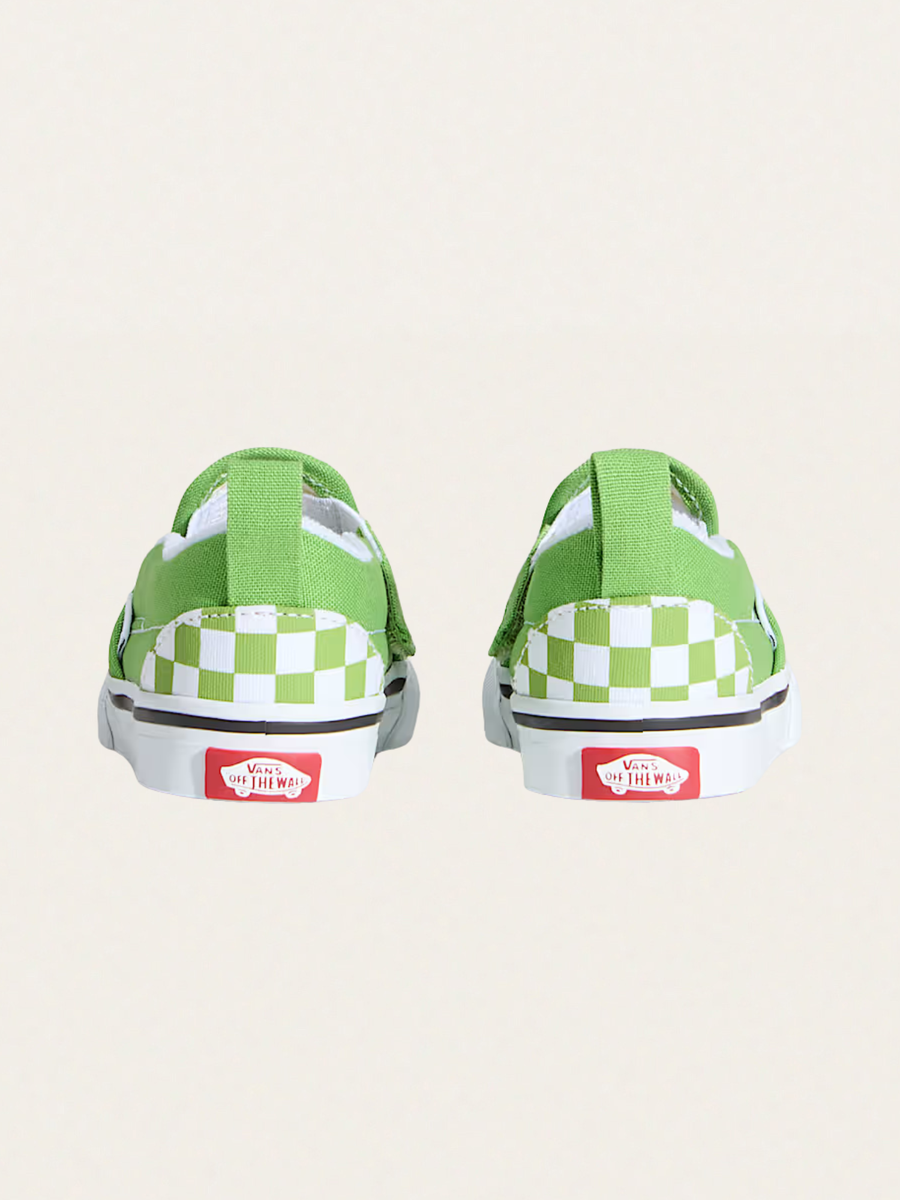 Tenisówki Baby wsuwane Slip-On V Checkerboard Green