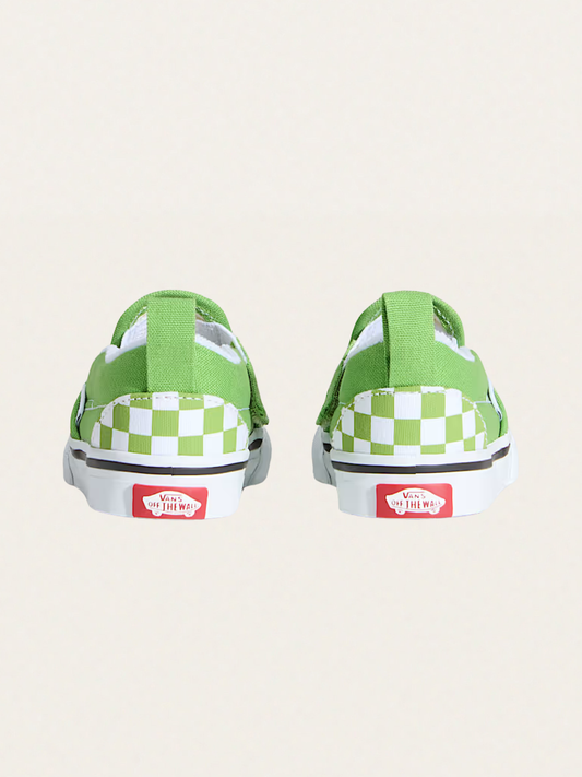 Tenisówki Baby wsuwane Slip-On V Checkerboard Green