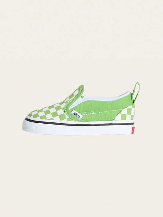 Tenisówki Baby wsuwane Slip-On V Checkerboard Green