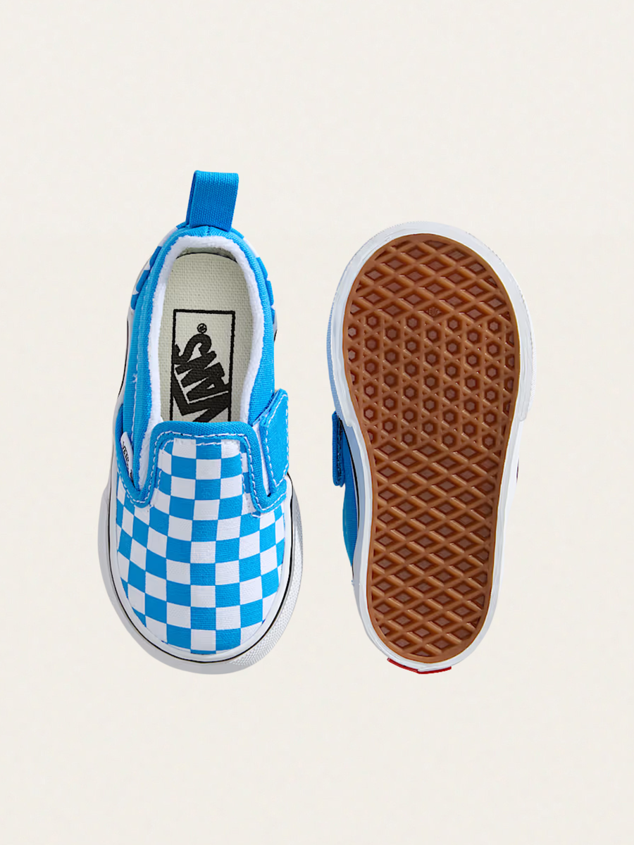 Tenisówki Baby wsuwane Slip-On V Checkerboard Blue