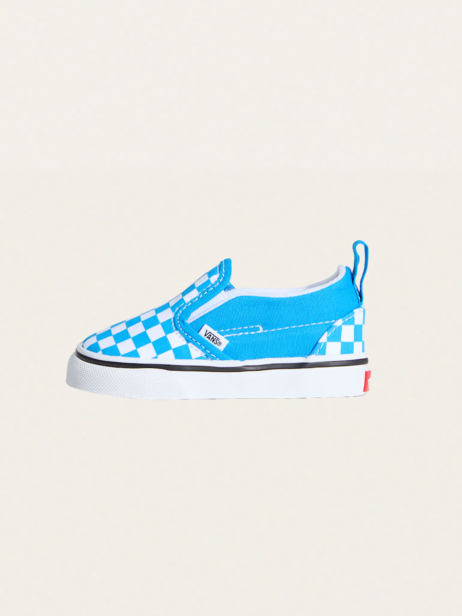 Tenisówki Baby wsuwane Slip-On V Checkerboard Blue