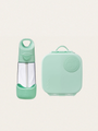 Zestaw mini lunchbox + butelka tritanowa ze słomką 450 ml