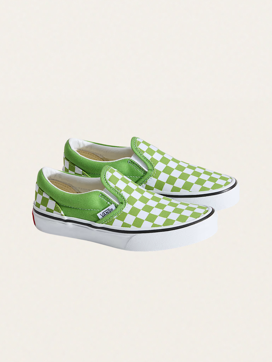 Tenisówki Kids wsuwane Slip-On Checkboarder Green