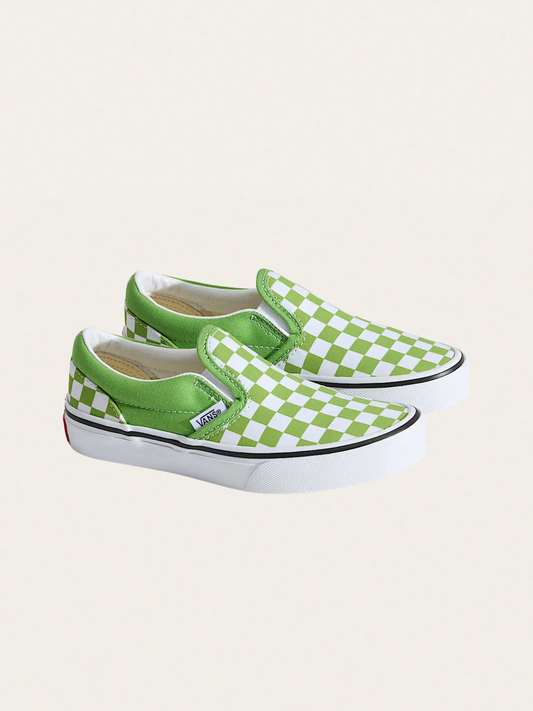 Tenisówki Kids wsuwane Slip-On Checkboarder Green