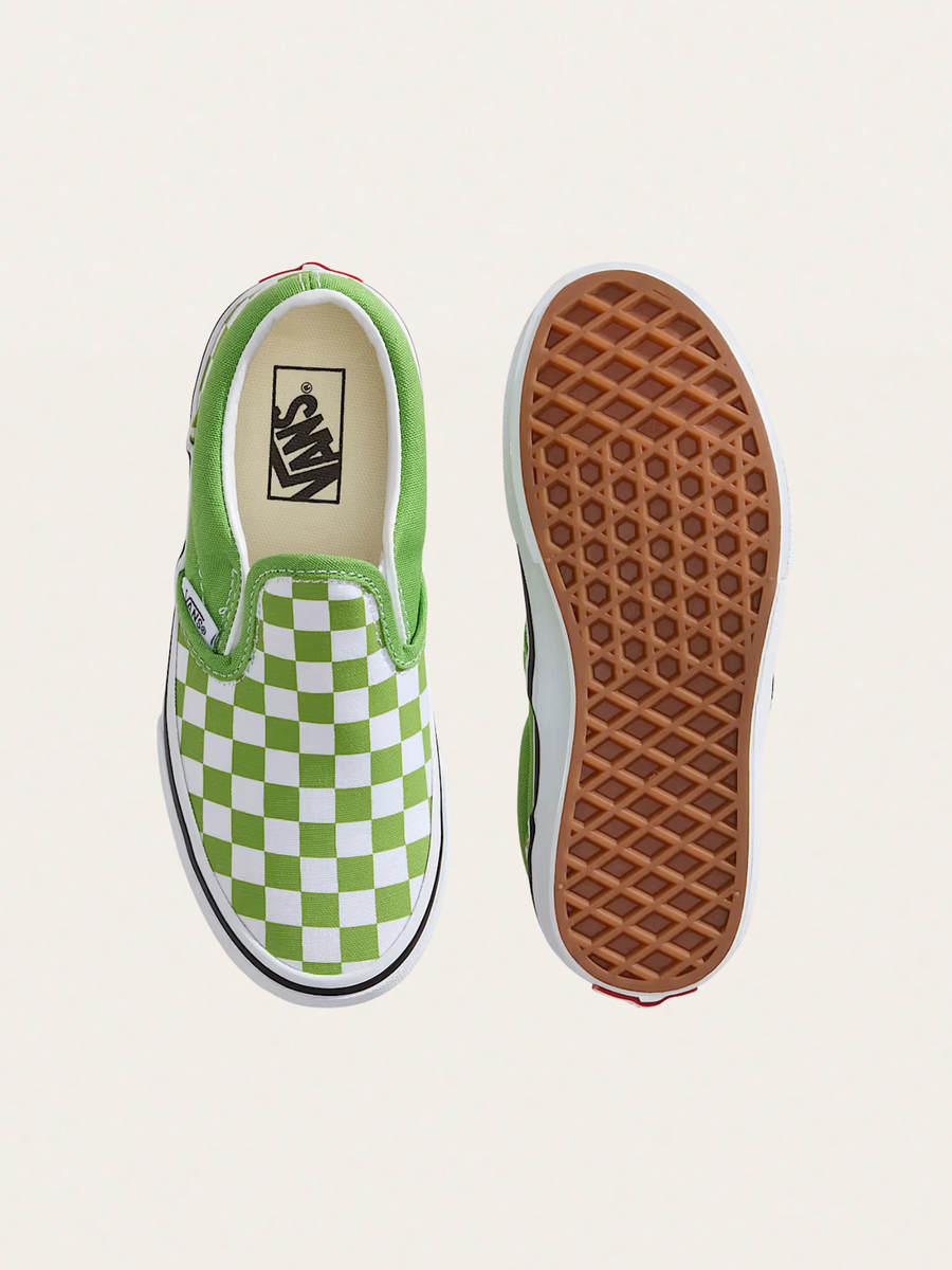 Tenisówki Kids wsuwane Slip-On Checkboarder Green