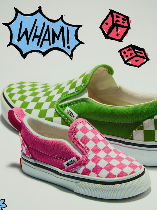 Tenisówki Kids wsuwane Slip-On Checkboarder Green