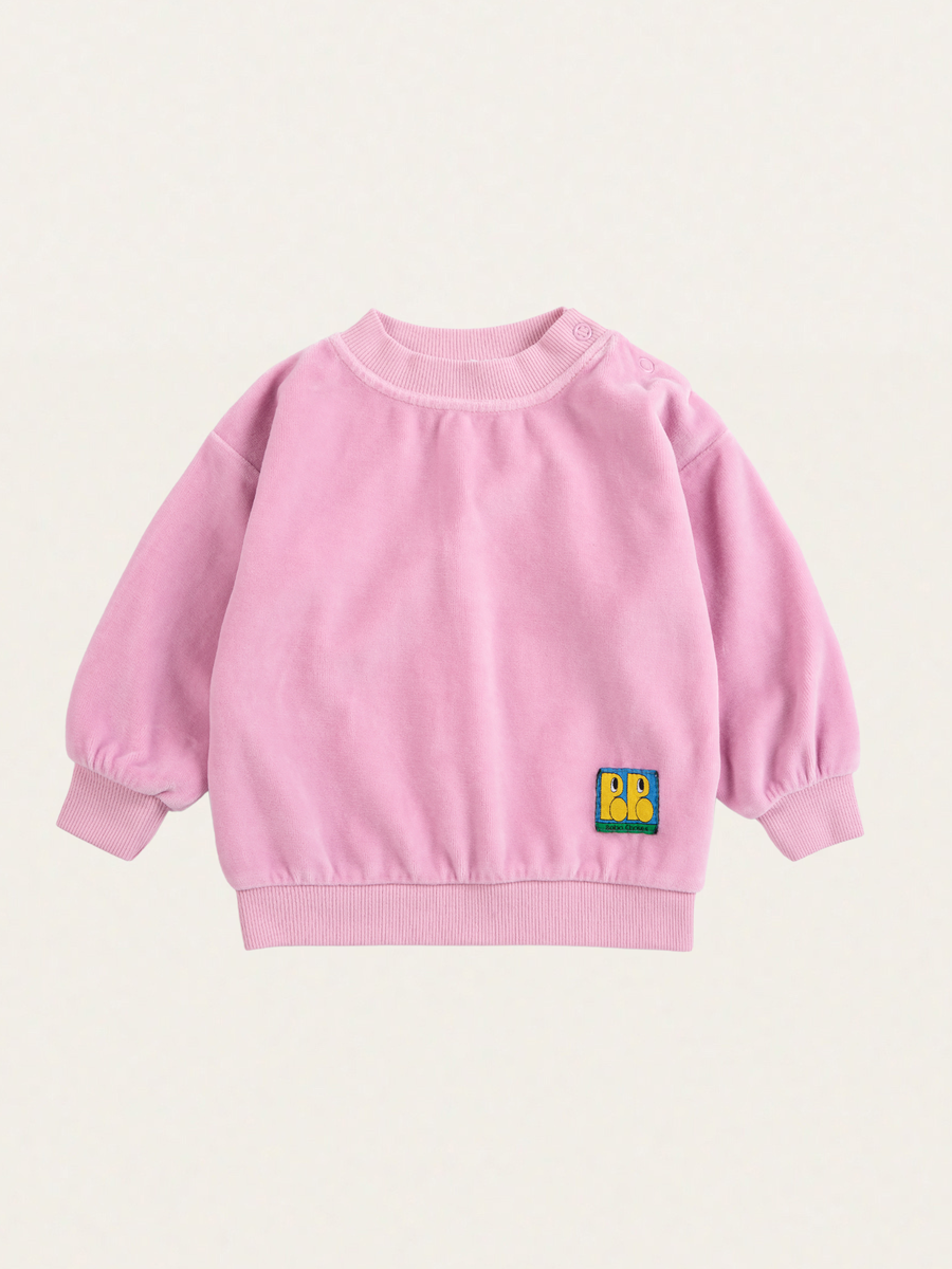 Welurowa bluza z naszywką Baby Booo Bo Choses Tag