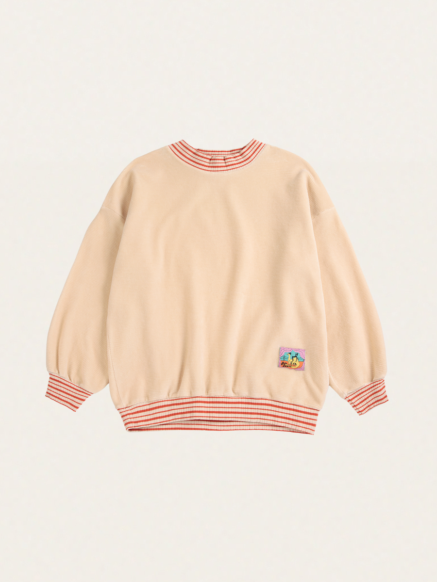 Welurowa bluza z naszywką Kids Taxi Saurus Tag