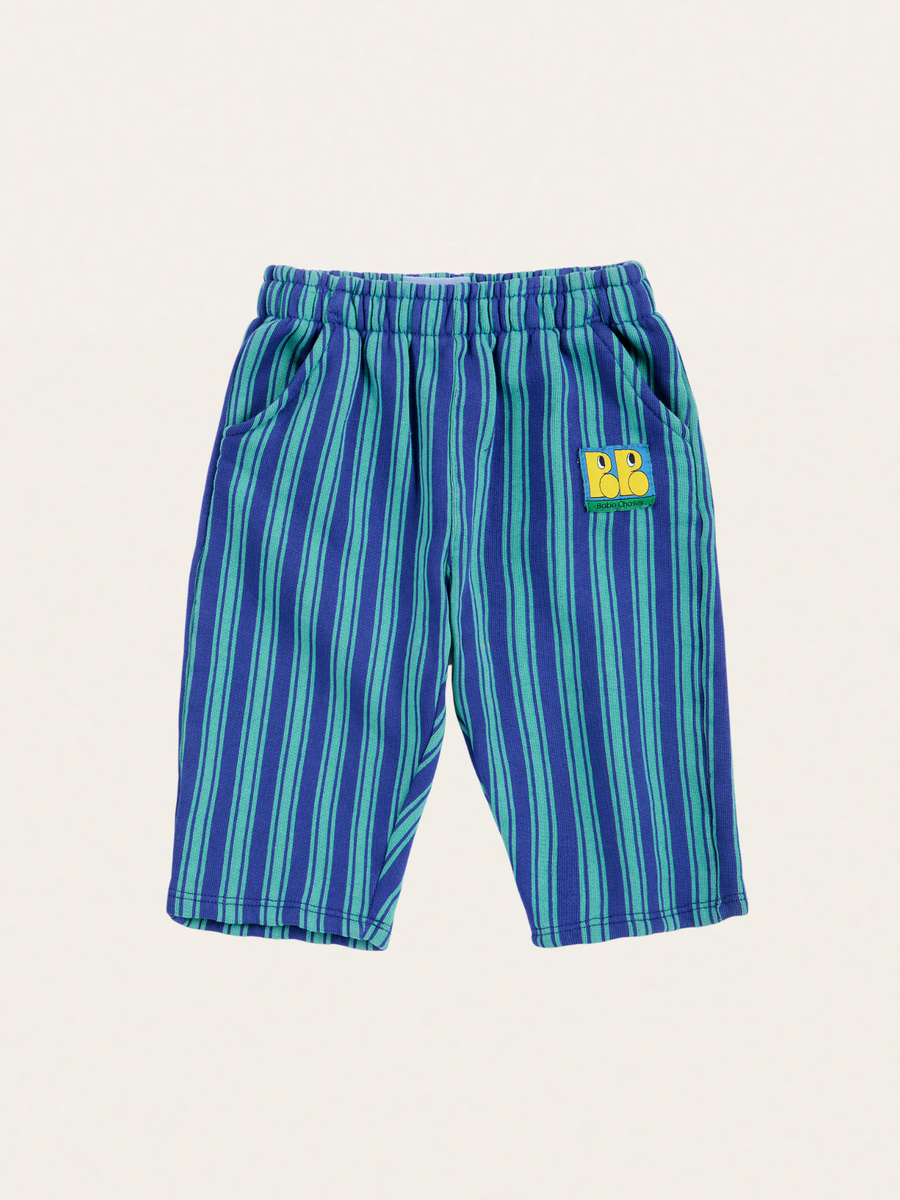 Bawełniane spodnie joggersy Baby Booo Bo Choses Tag stripes