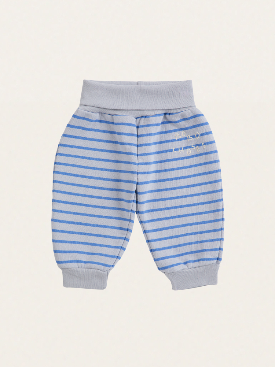 Bawełniane spodnie joggersy Baby Bobo Choses Stripes