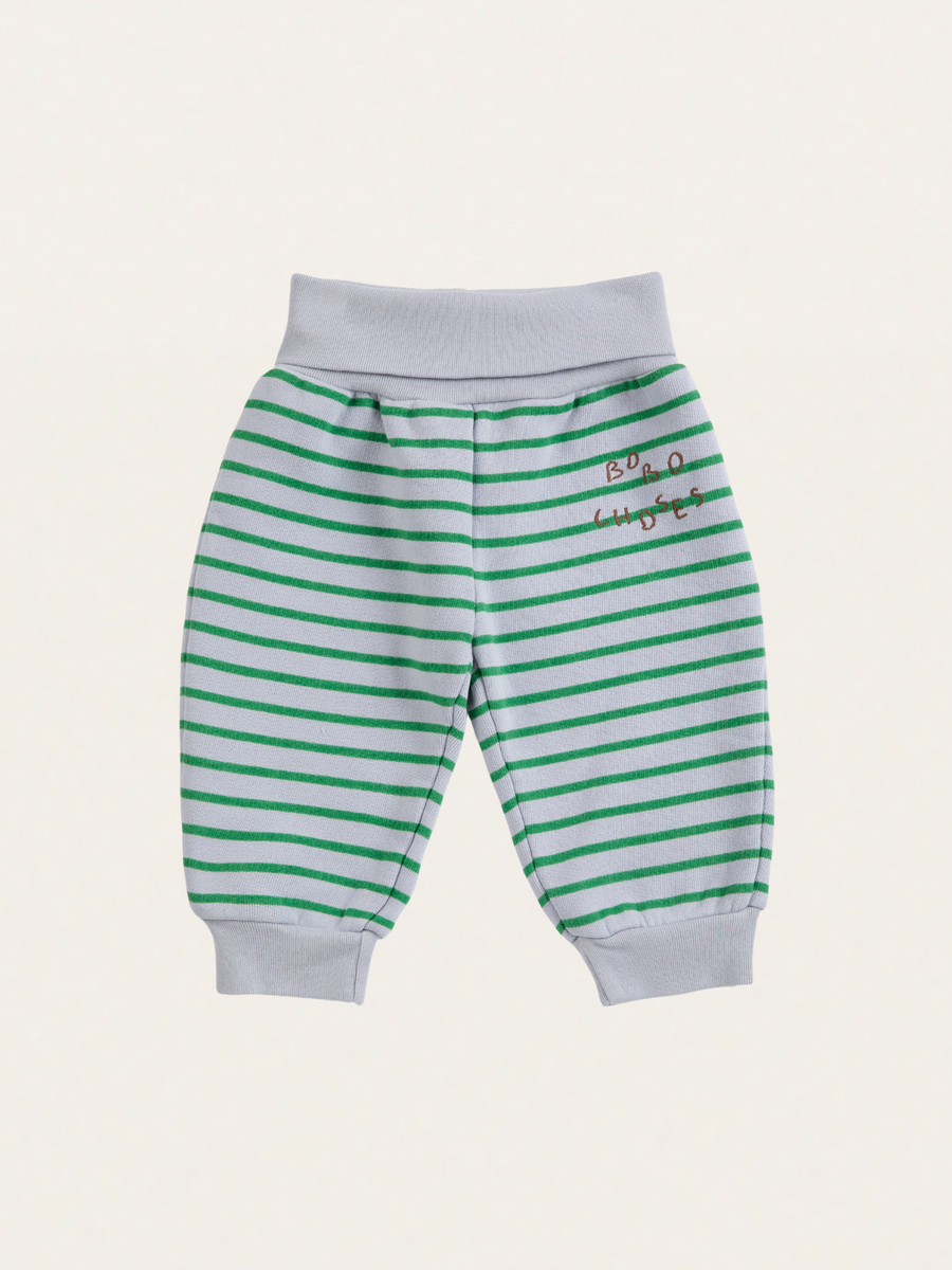 Bawełniane spodnie joggersy Baby Bobo Choses Stripes