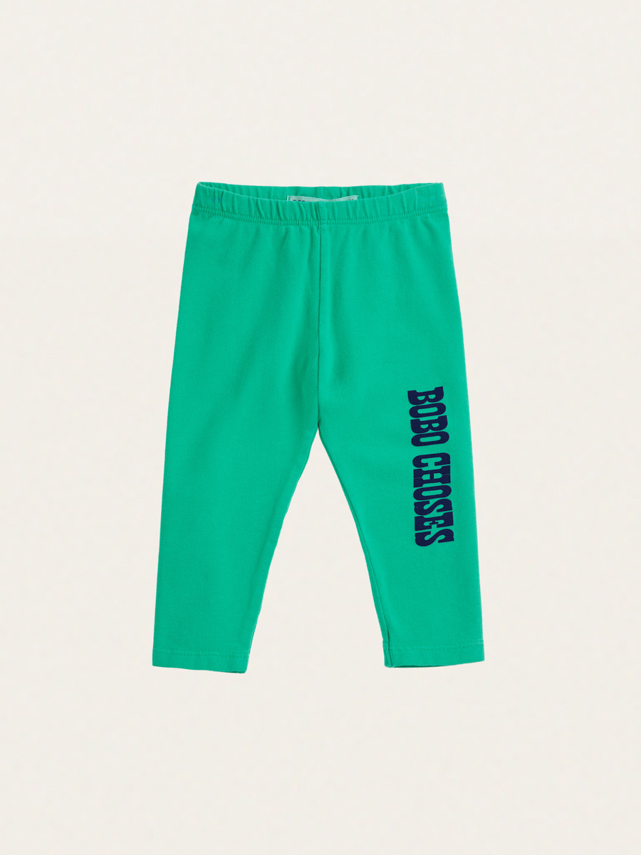 Bawełniane legginsy Baby Bobo Choses Pop Green