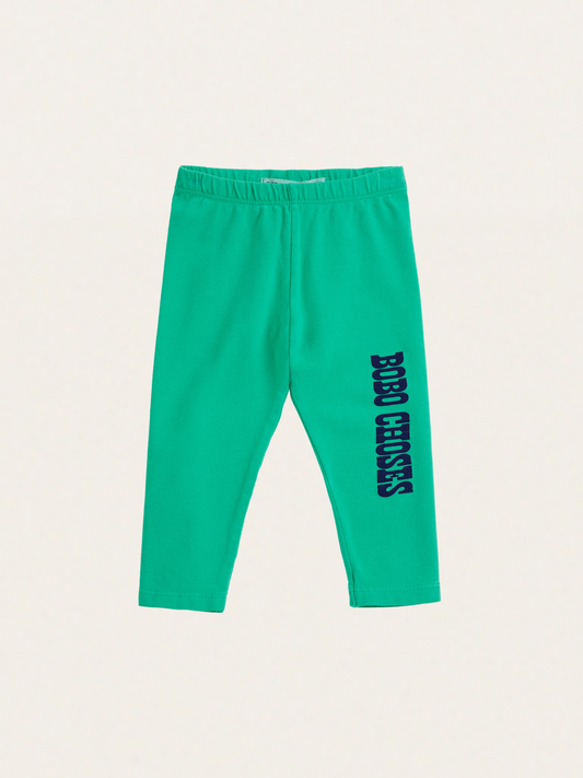 Bawełniane legginsy Baby Bobo Choses Pop Green