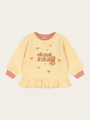 Bawełniana bluza z falbanką Spotty Banana crepe